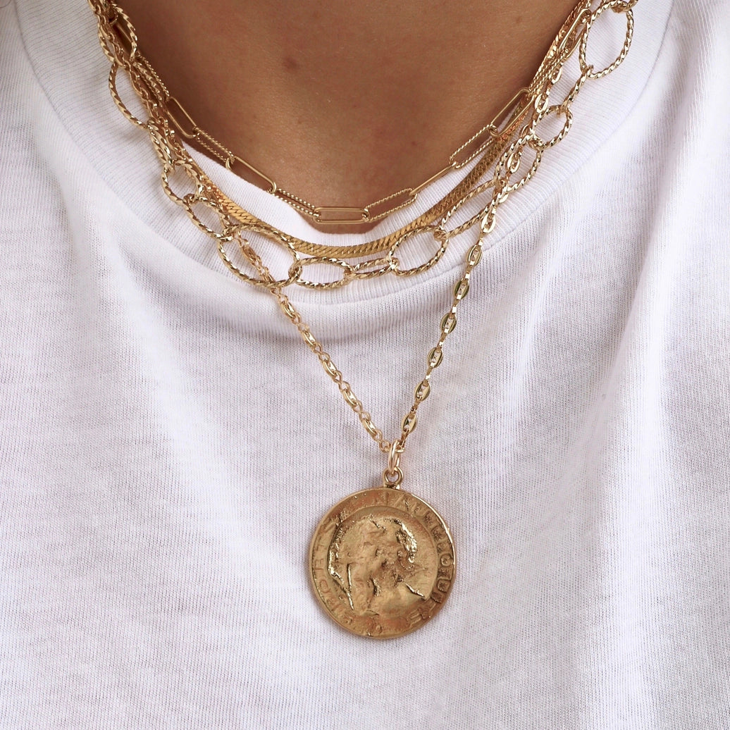 Vintage French Coin Necklace