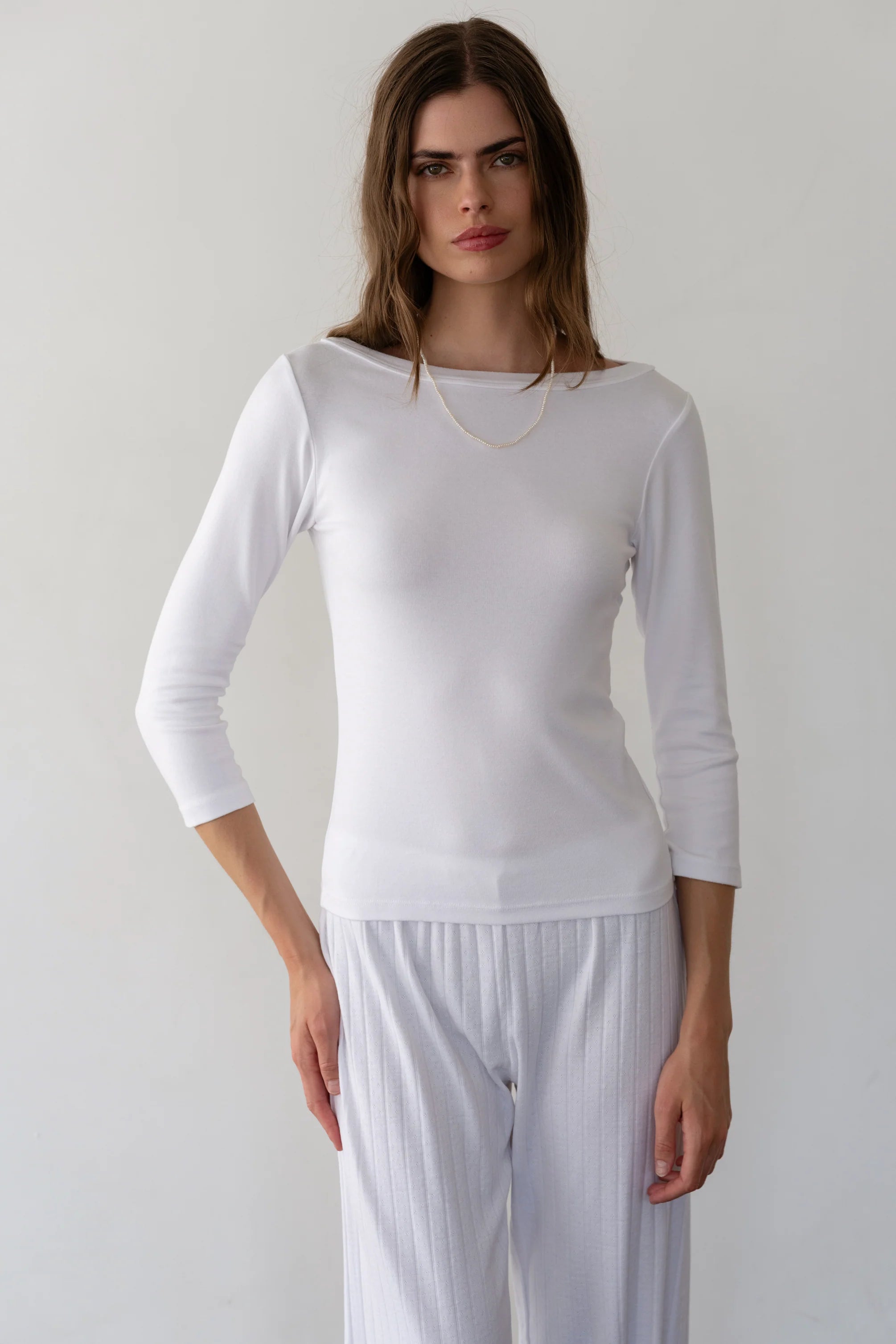The Baby Rib Boat Neck Top