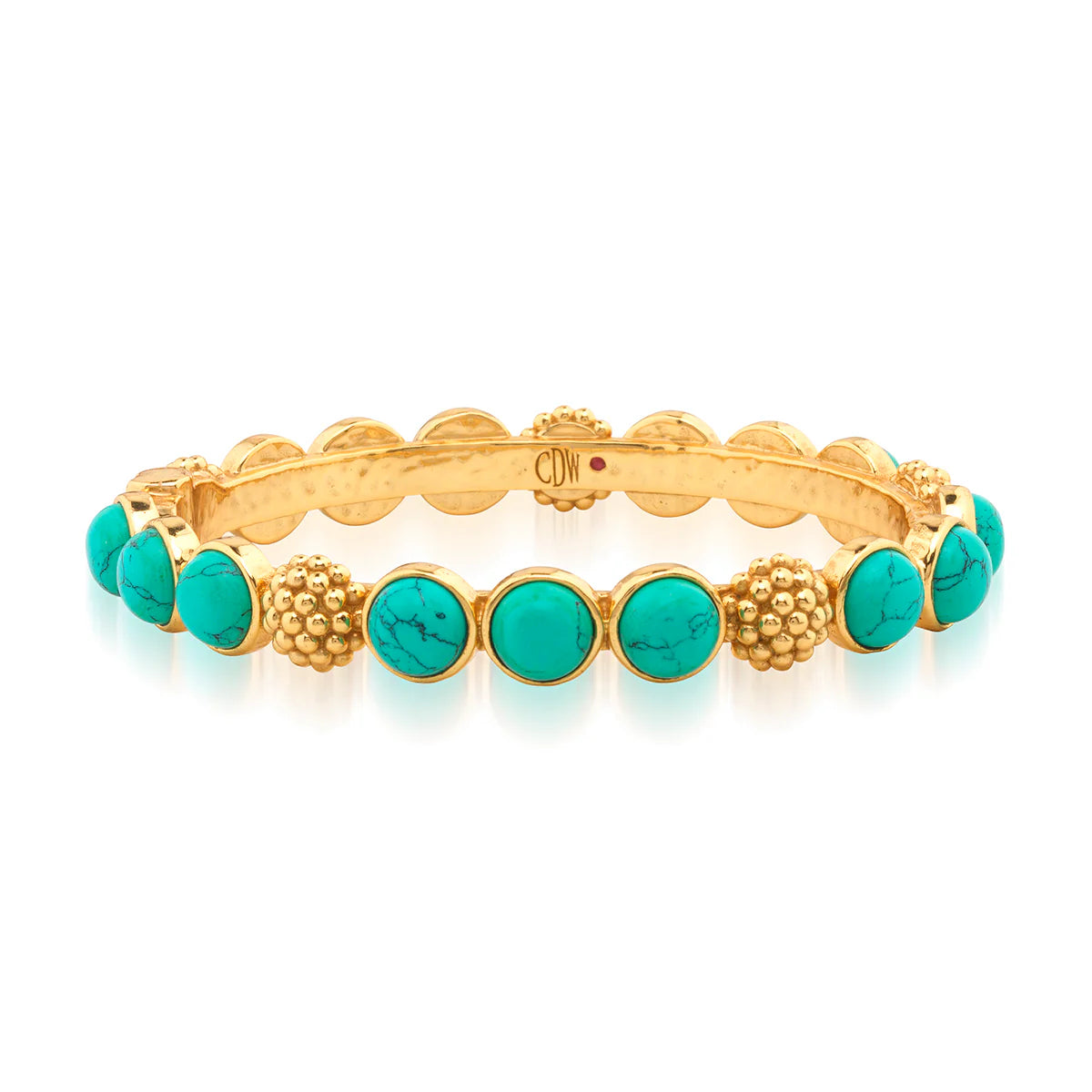 Berry Gem Turquoise Hinged Bangle