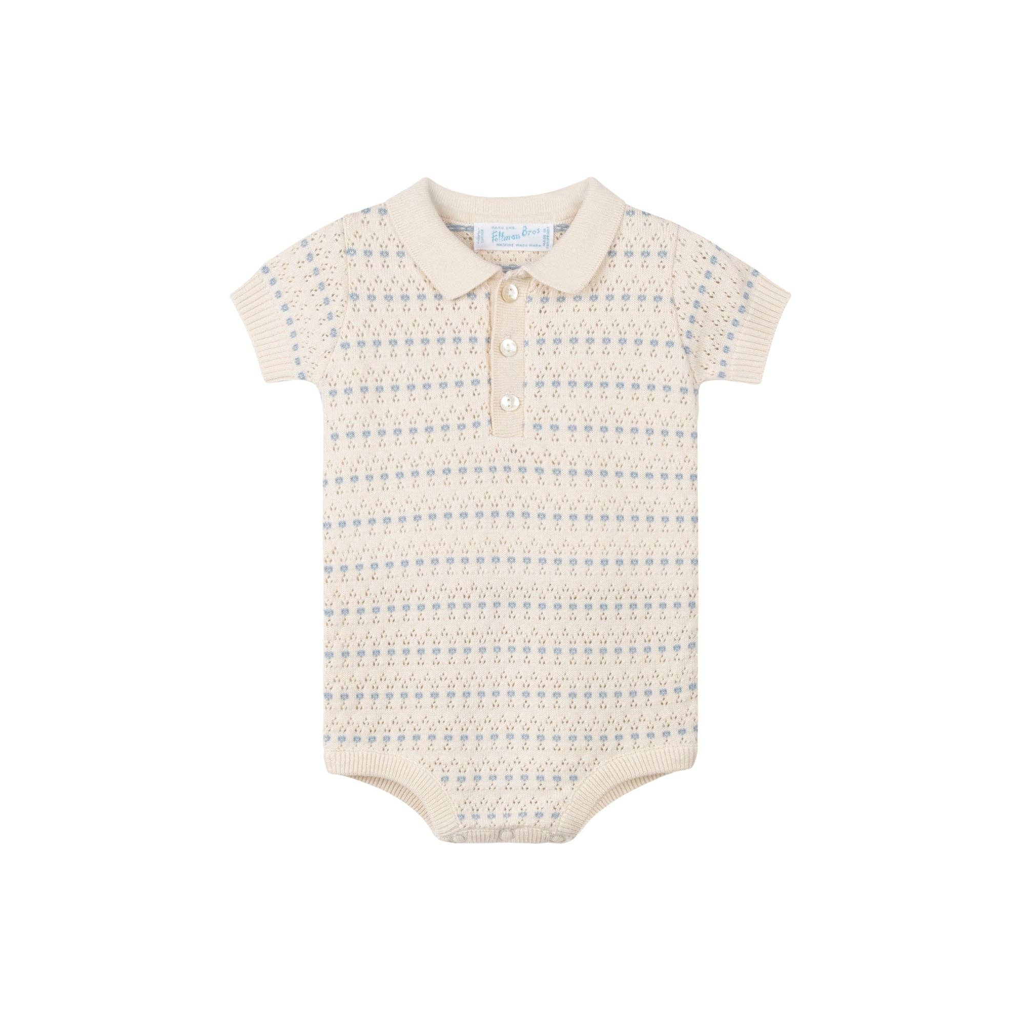 Ecru Jacquard Romper