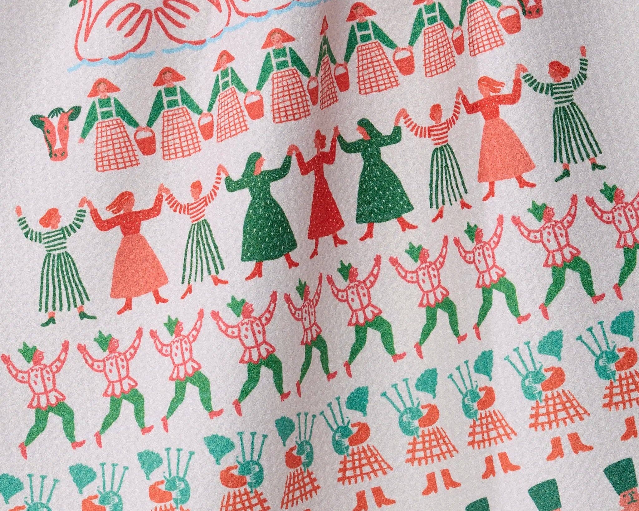 Counting Christmas Tea Towel