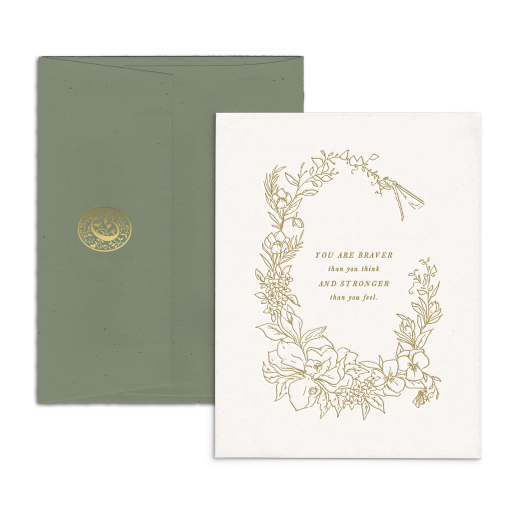 Braver and Stronger | Botanical Greeting Card