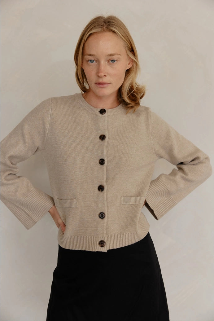 The Tyler Cardigan | Bell Sleeve Buttoned Cardigan