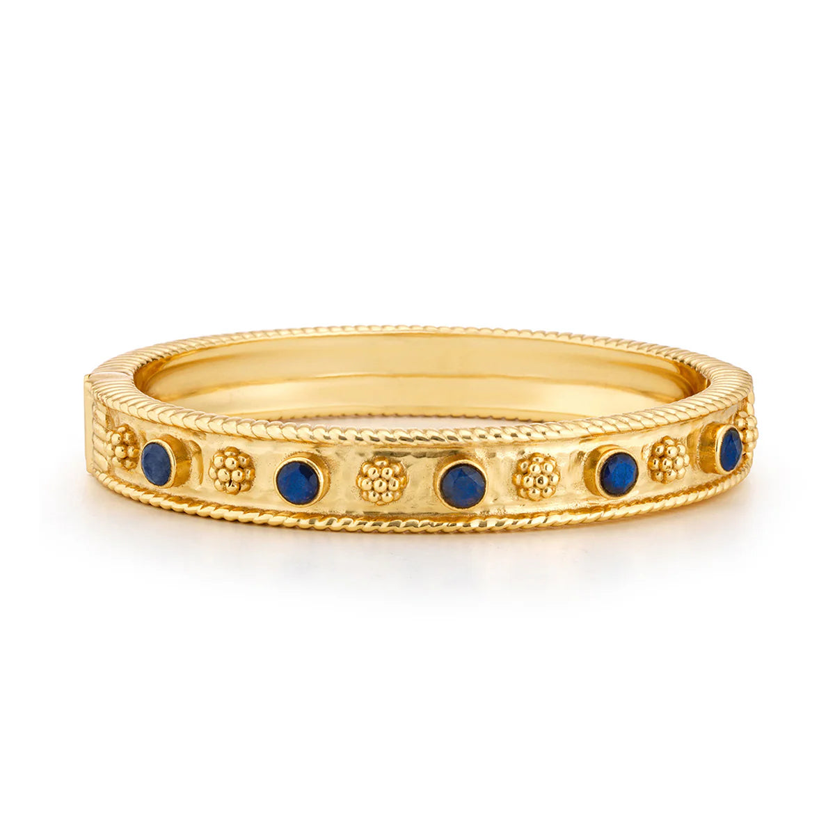 Berry Blue Gem Classic Hinged Bangle