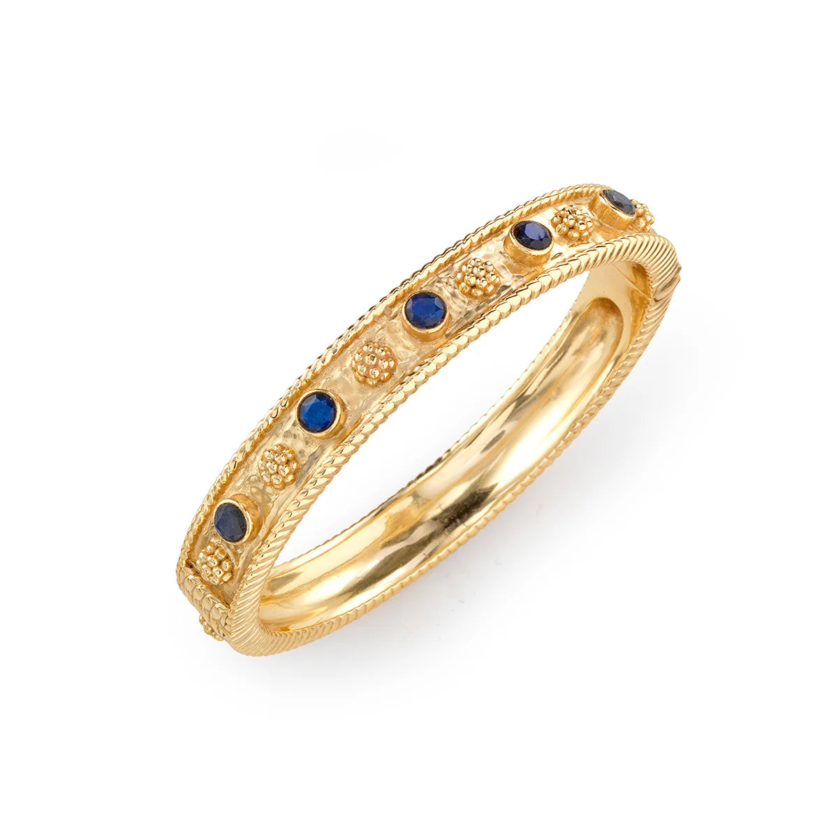 Berry Blue Gem Classic Hinged Bangle