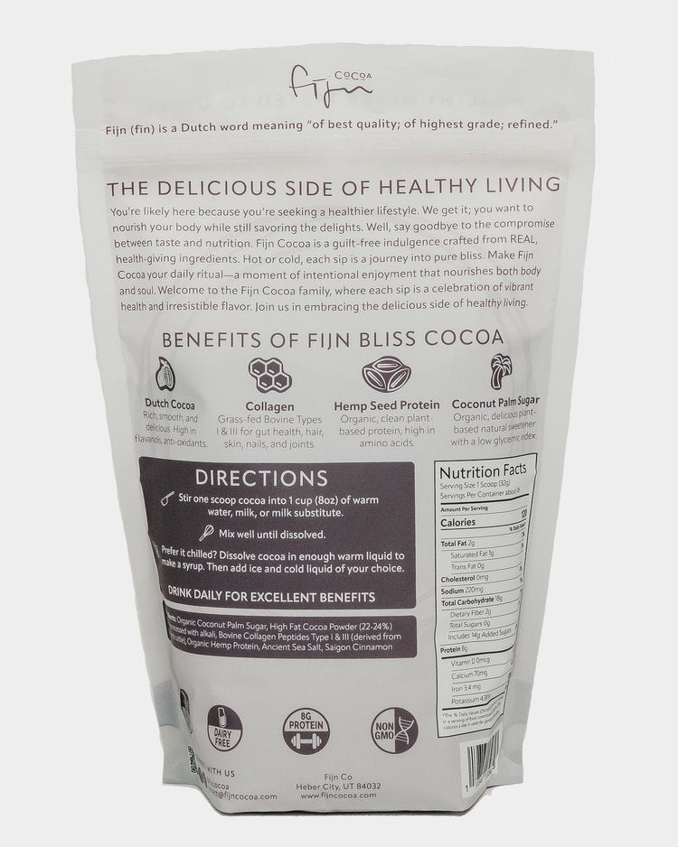 Bliss Cocoa Collagen Blend (Sweetened) (16 Serving Bag)