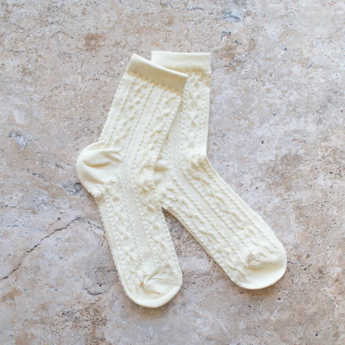 Noble Twist Socks Ivory