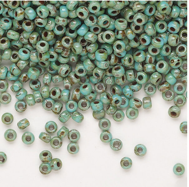 Turquoise Miyuki Bead and Pearl Necklace