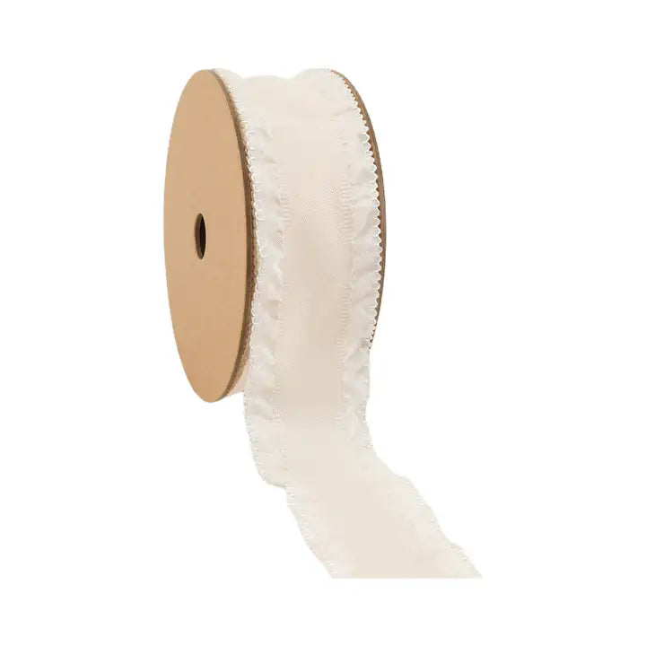 Ruffle Ribbon Ivory