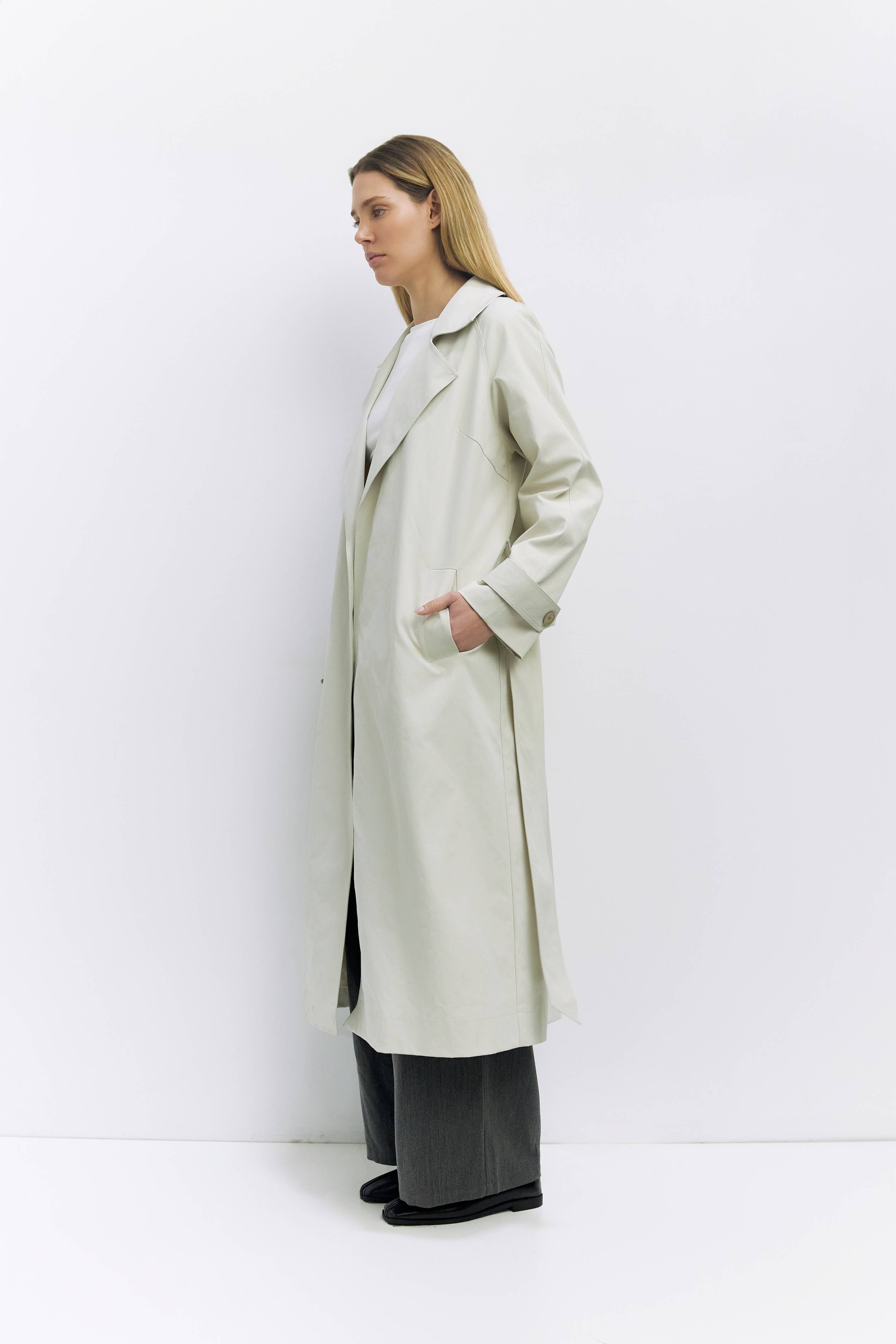 The Diane Coat | Brushed Twill Trench Coat