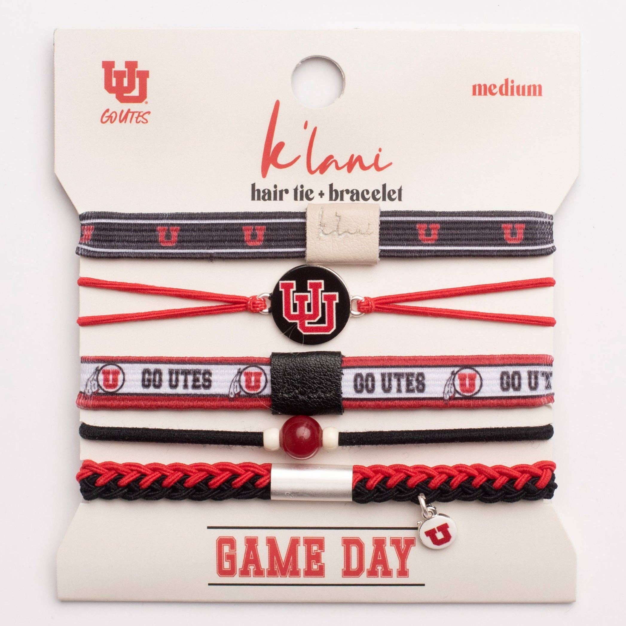 University of Utah Hair Tie Bracelets