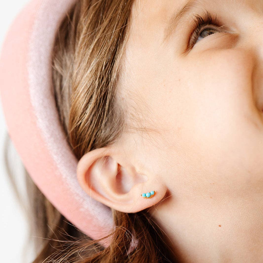 Turquoise Bar Stud Earring