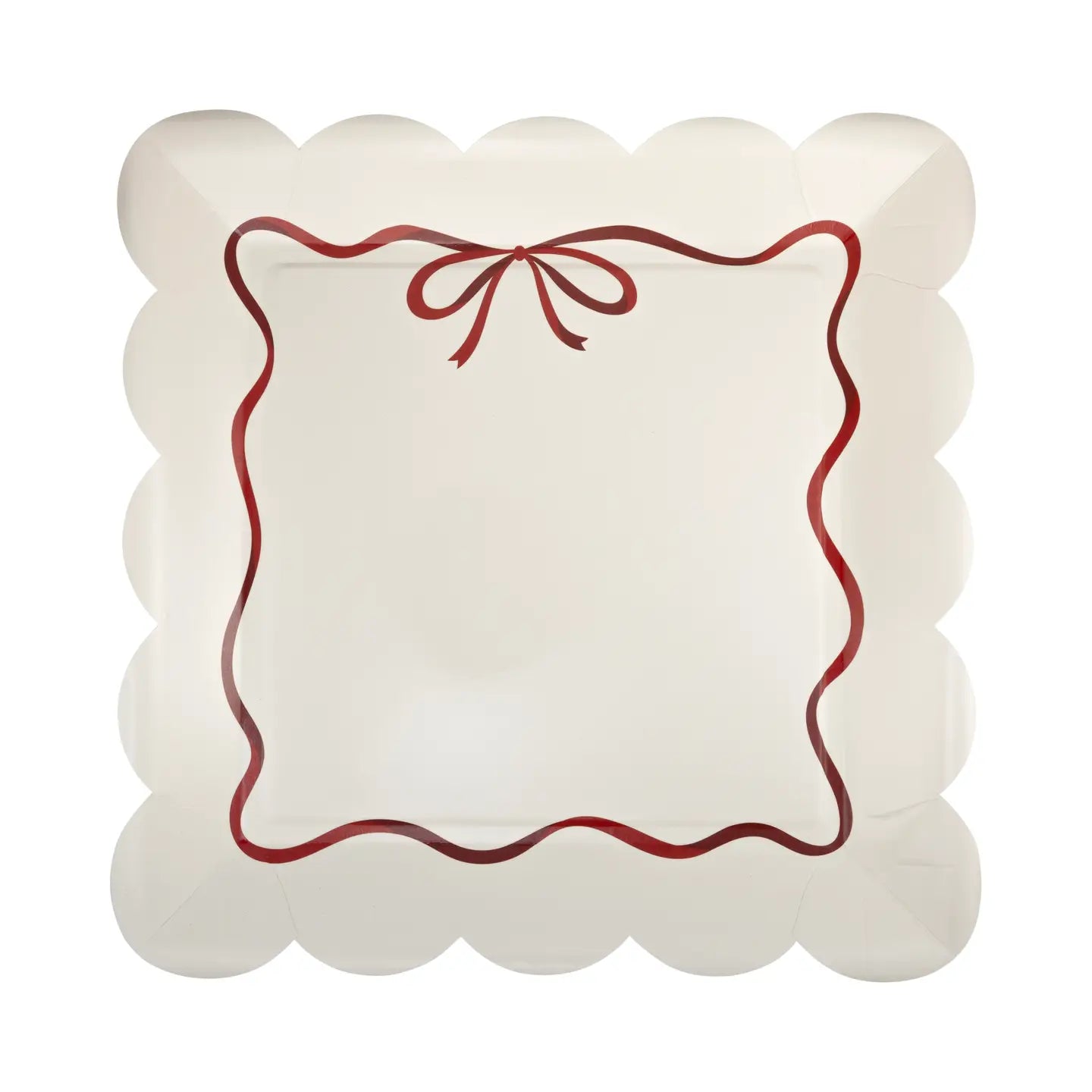 Red Bow Border 10" Plate