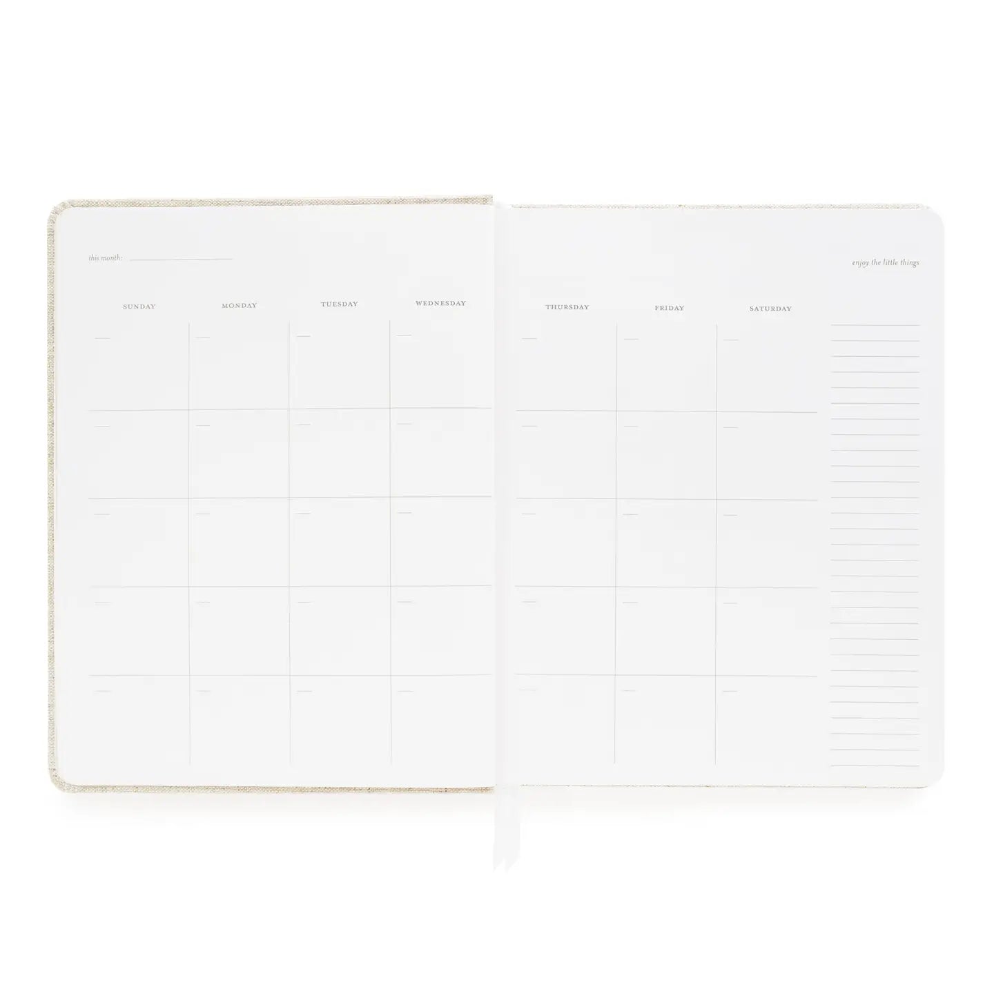 Undated Weekly Planner, Flax