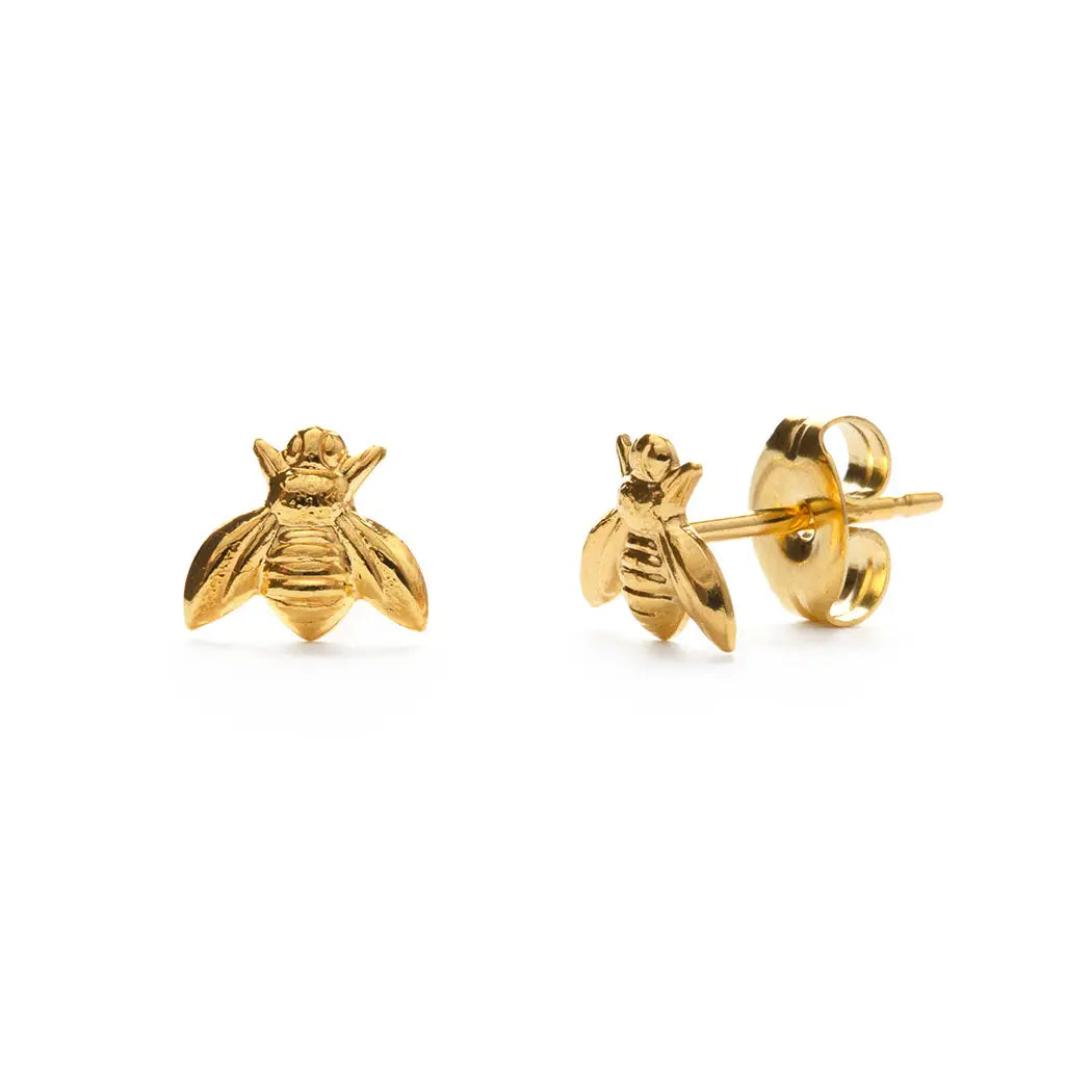 Honey Bee Studs, Gold