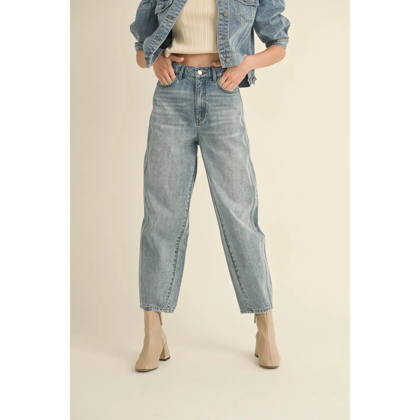 Barrel Denim Pants