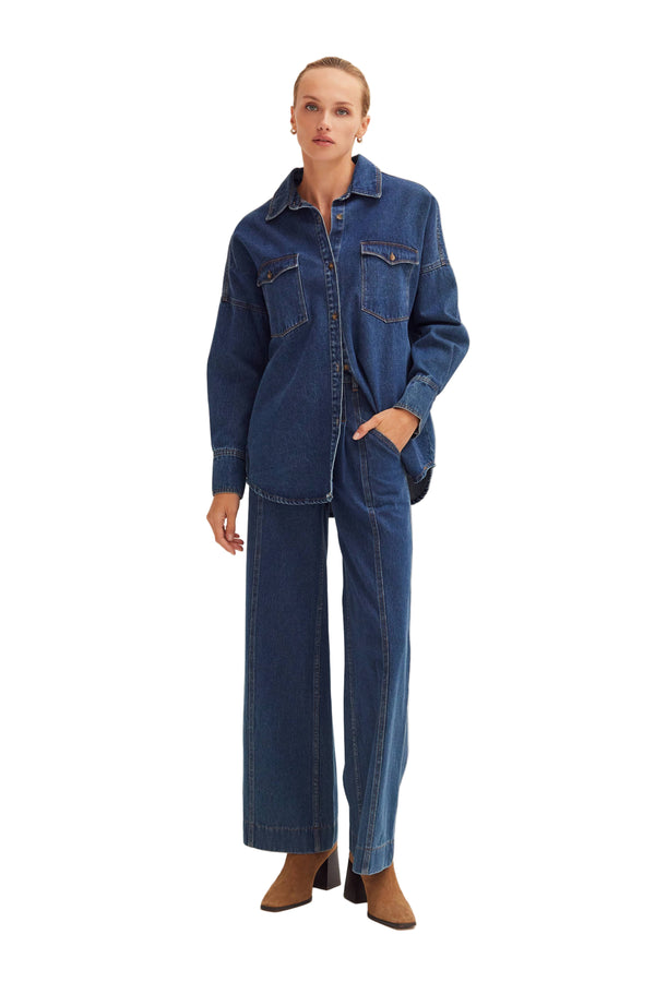 Gianna Denim Button-Up Shirt