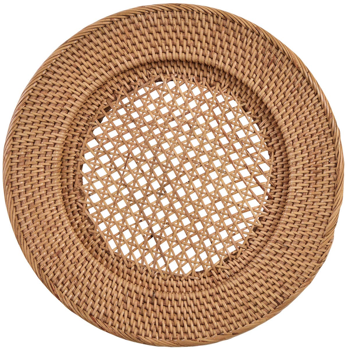 Rattan Cane Weave Charger