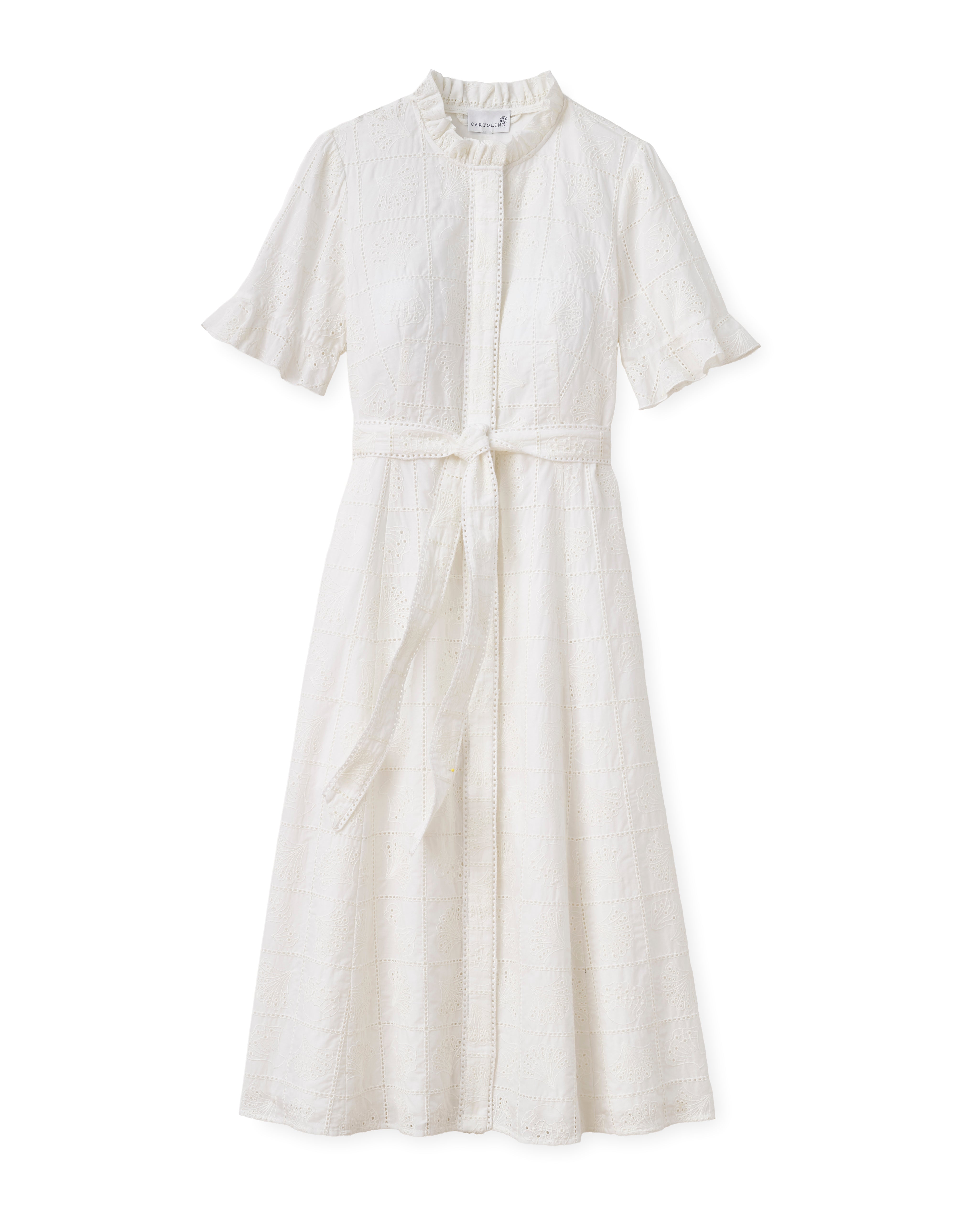 Aria Midi Dress-Soft White
