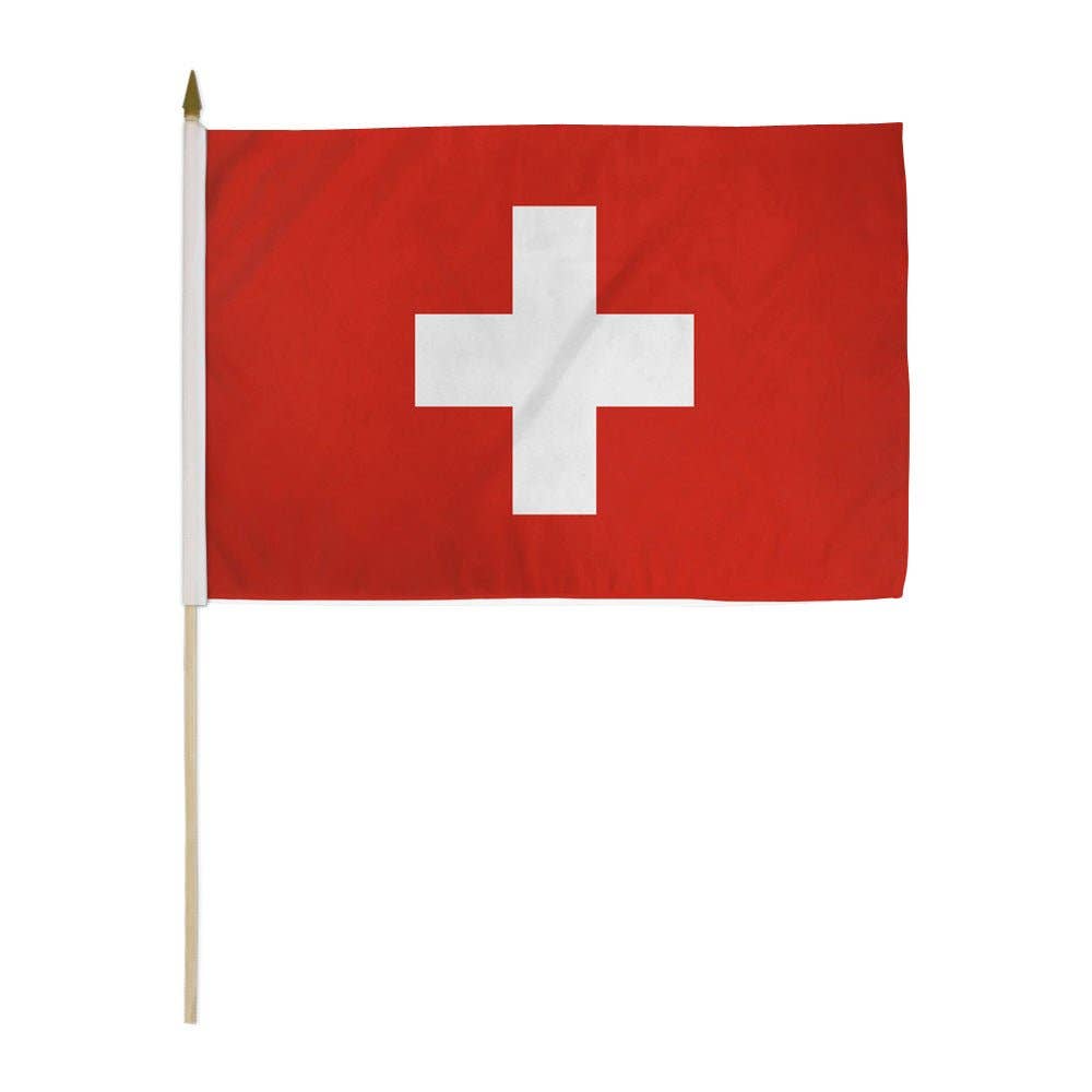 Swiss Stick Flag Large