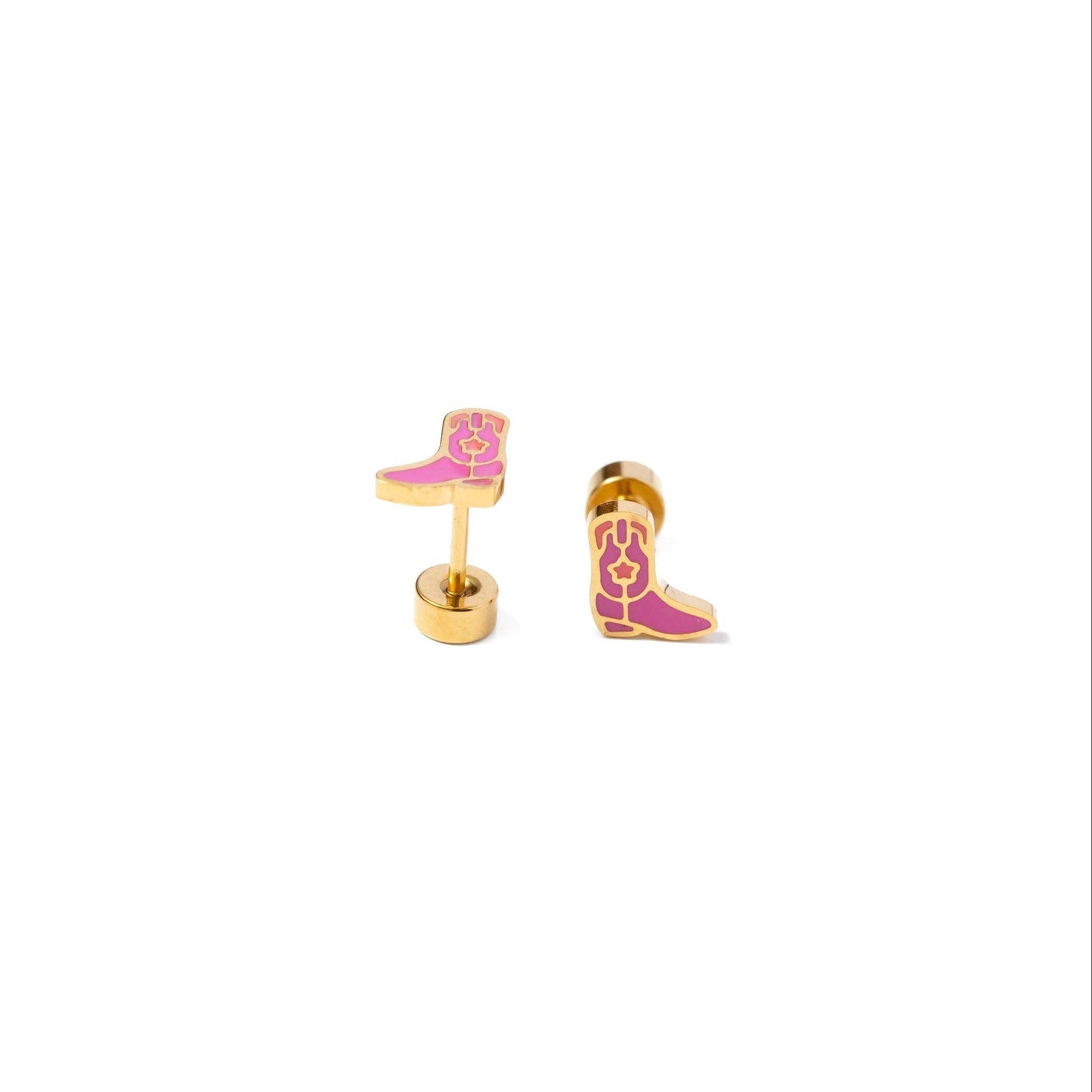Cowboy Boot Stud Earrings