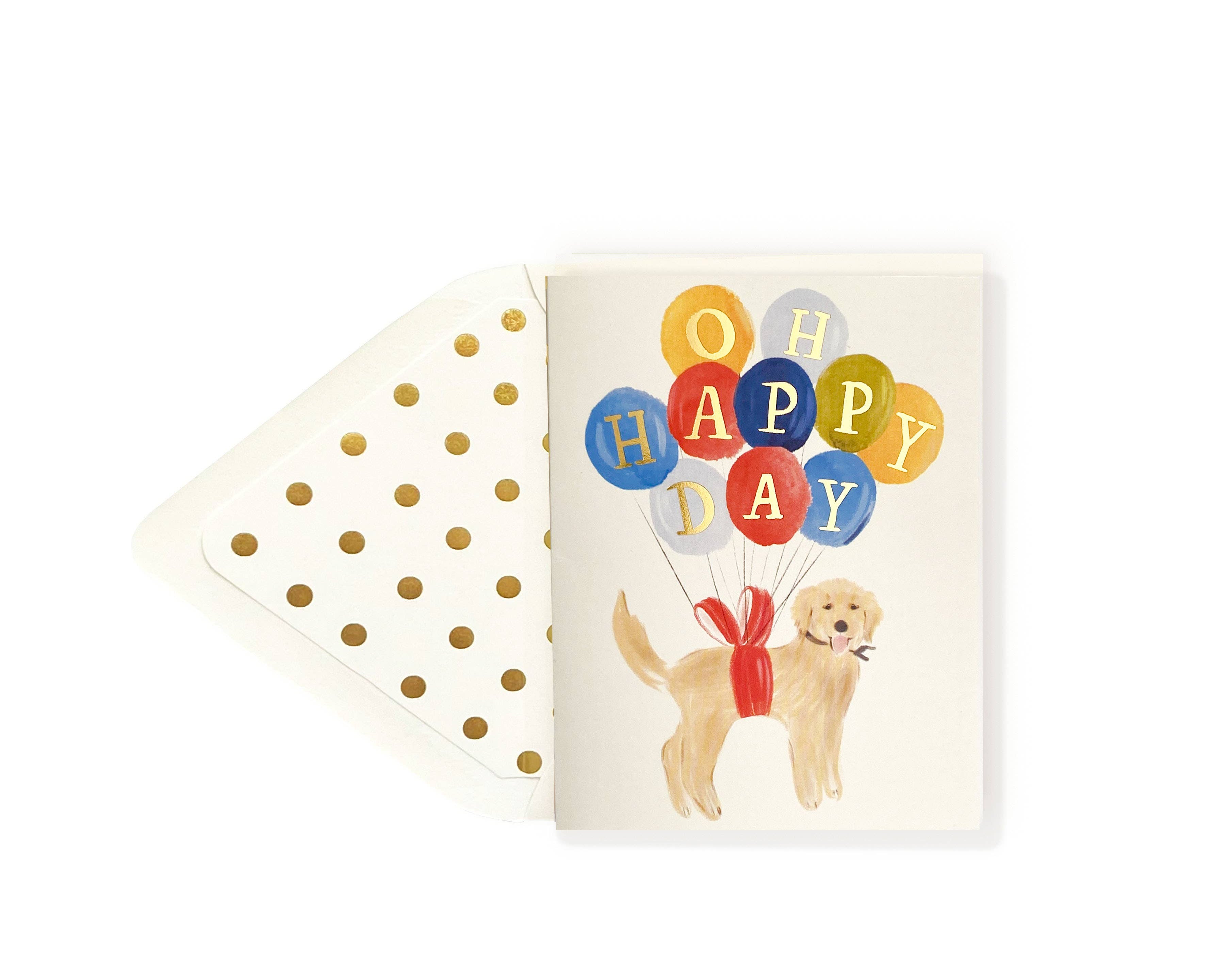 Birthday Golden Retriever Card