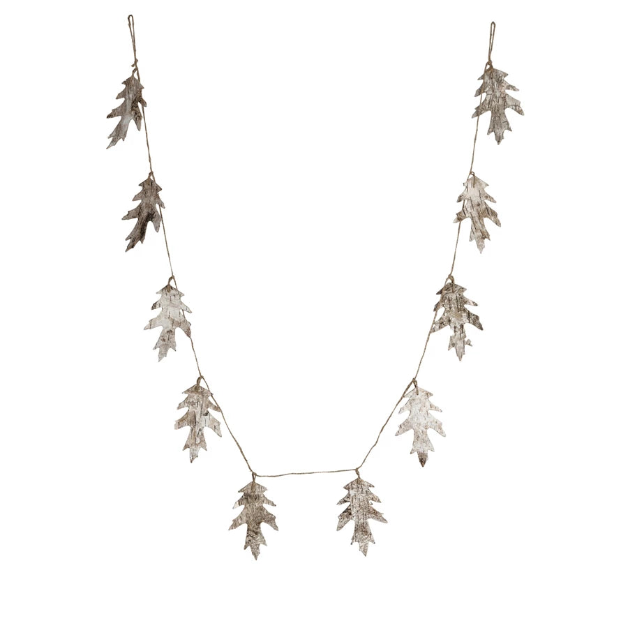 Birch Bark Oak Leaf Shaped Garland