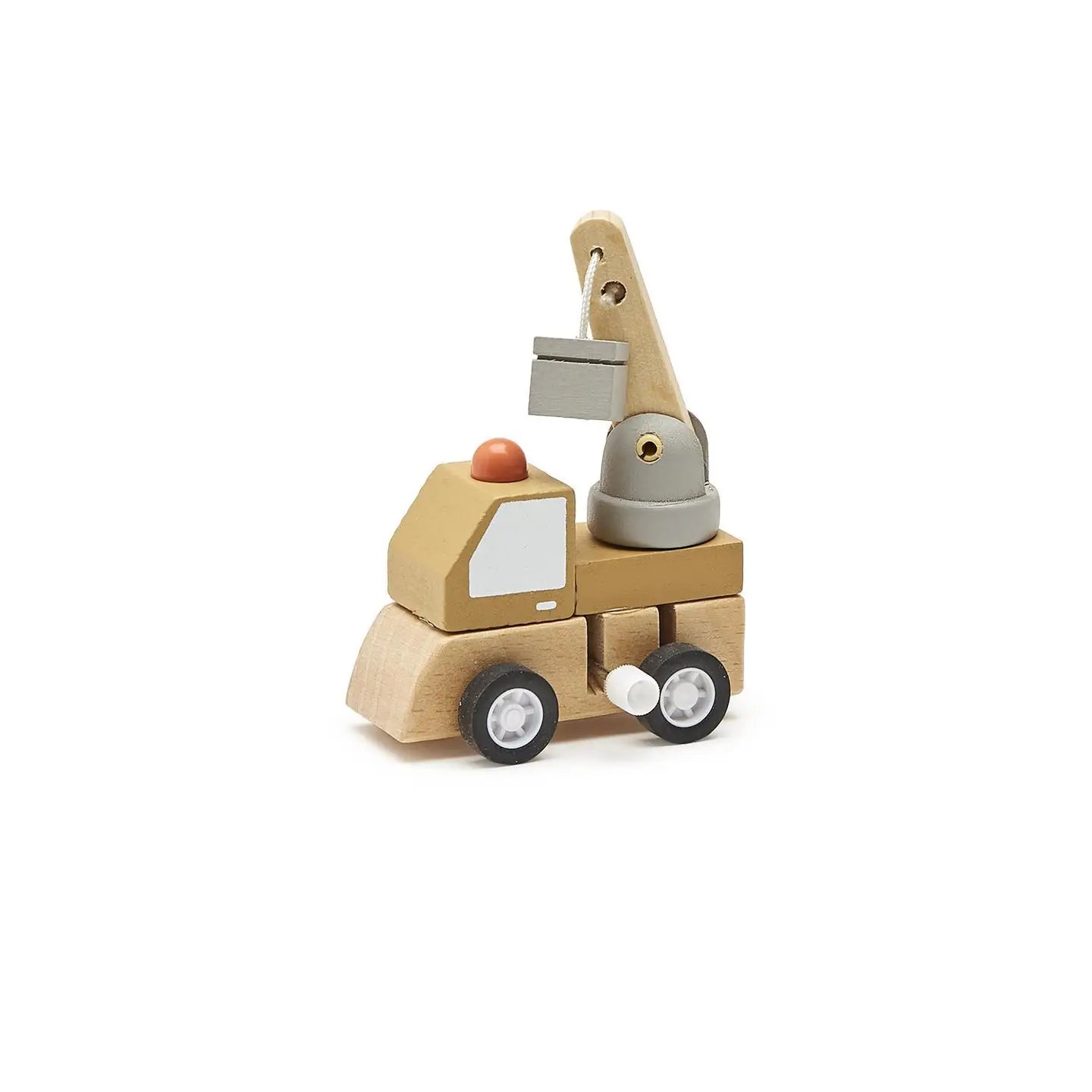 Construction Vehicle Wooden Wind-Up Truck