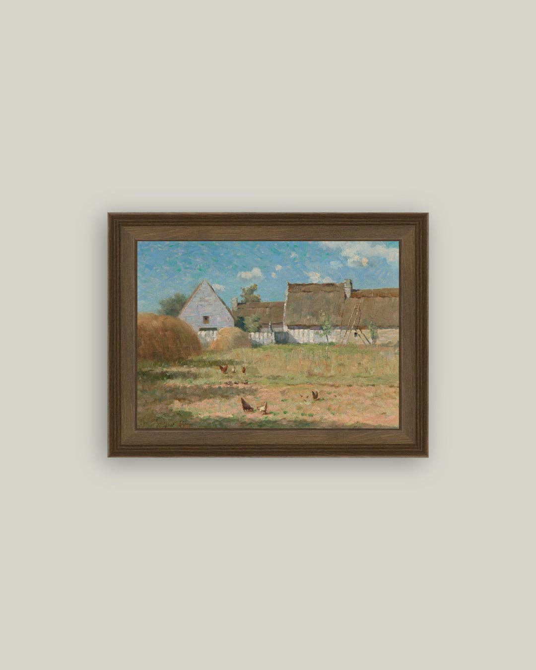 Brittany Farm Framed Antique Art
