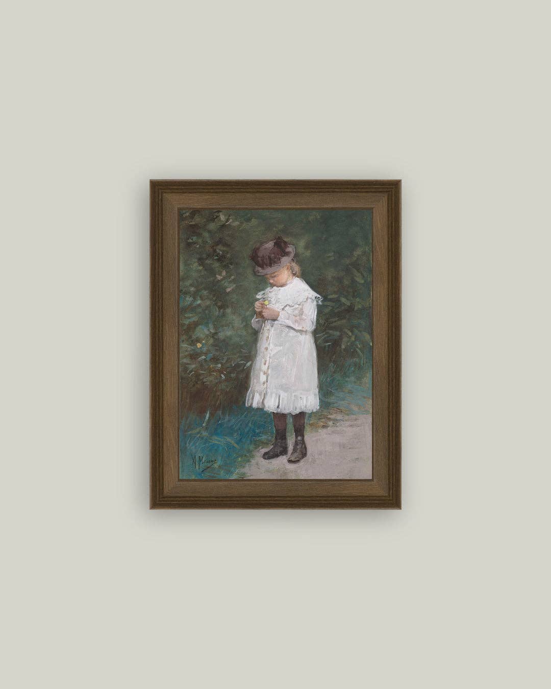 Mauve Daughter of the Artist Framed Antique Art