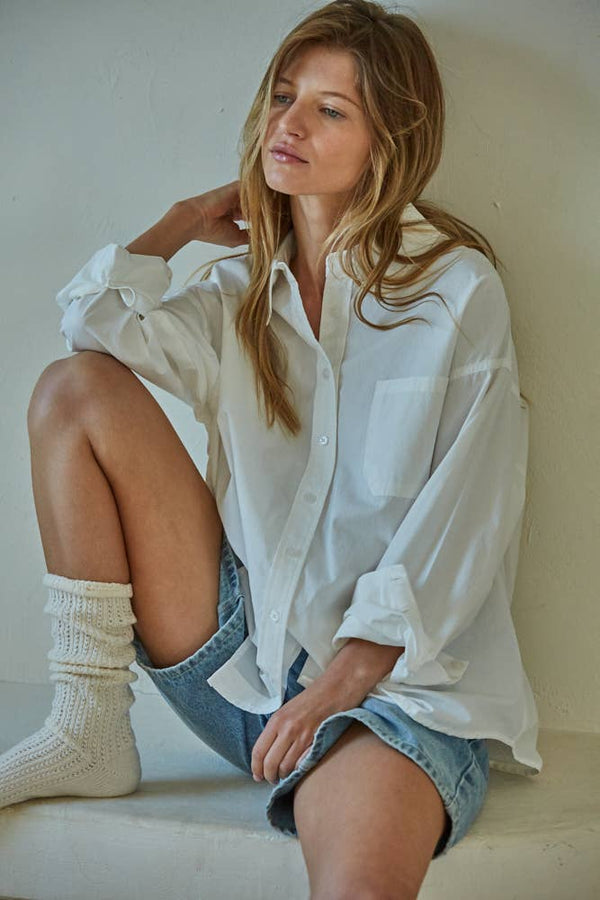 Greer Cotton Button Down