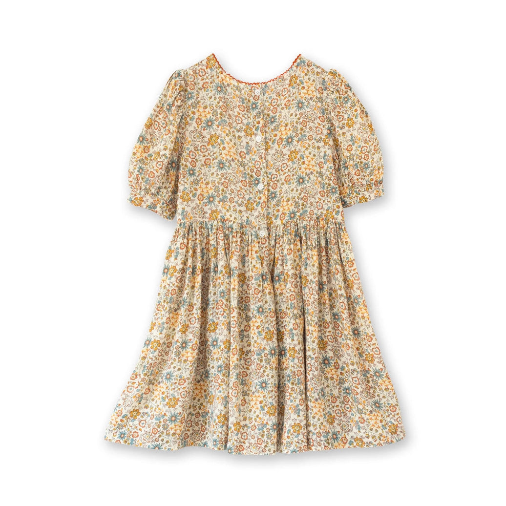 Girls' Short Puff Sleeve Phoebe Dress | Cottonfield Floral