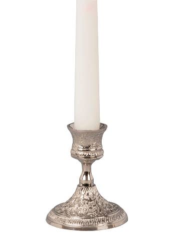 Ornate Nickel Taper Holder