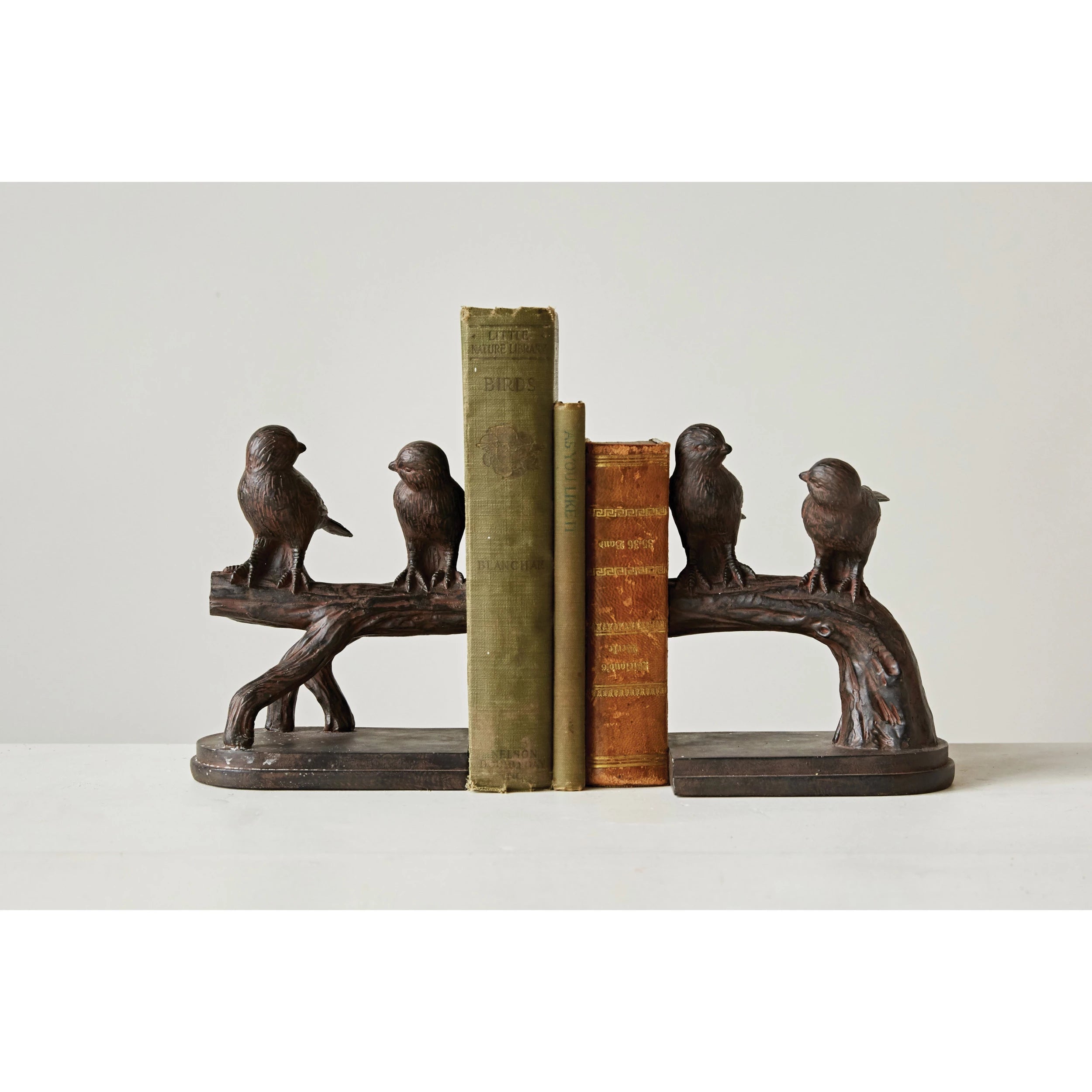 Bird on Branch Bookends Set of 2