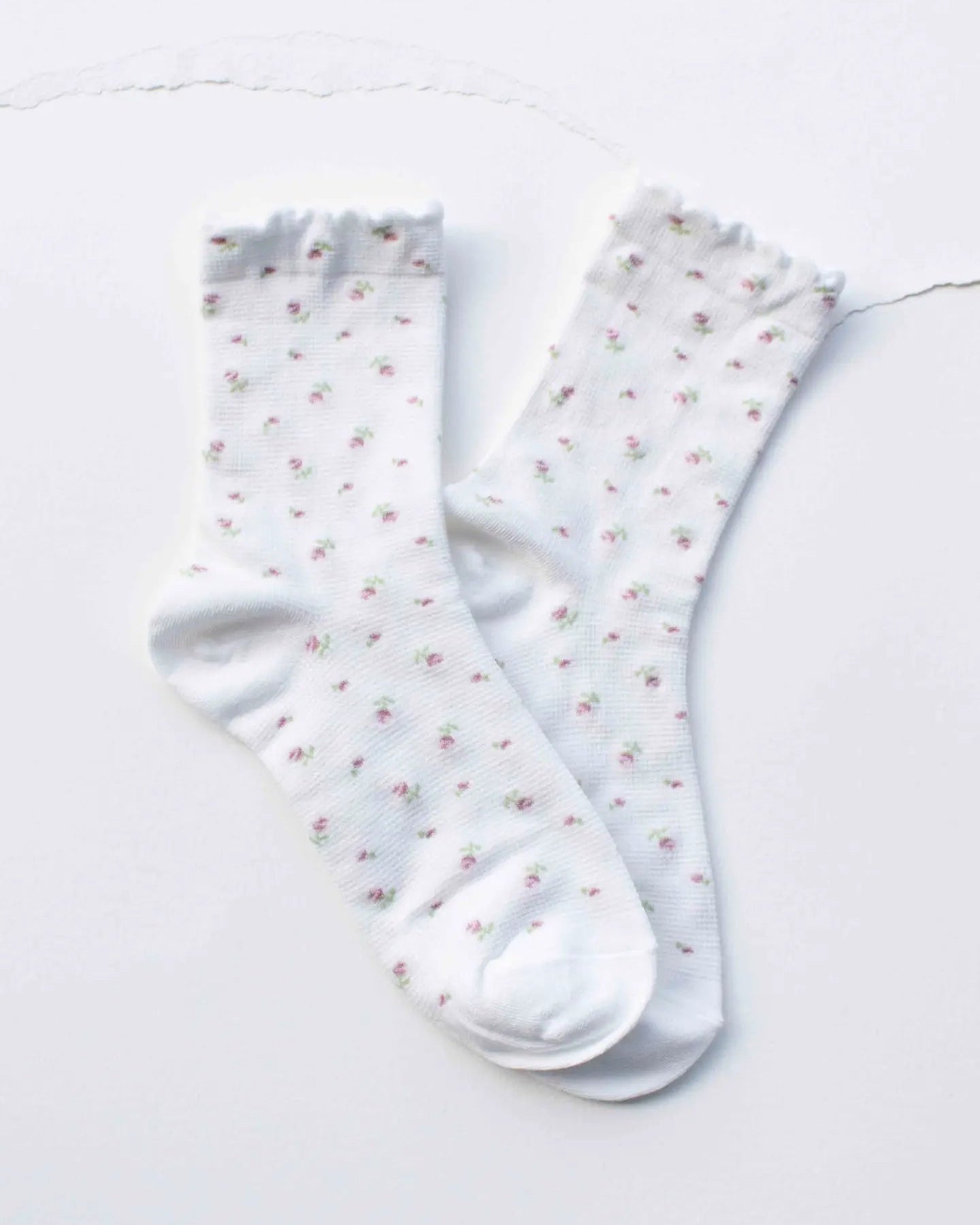 Mini Floral Cotton Crew Socks