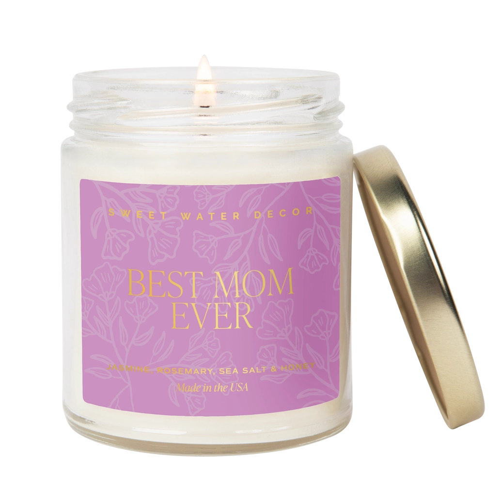 Best Mom Ever Purple 9oz Soy Candle