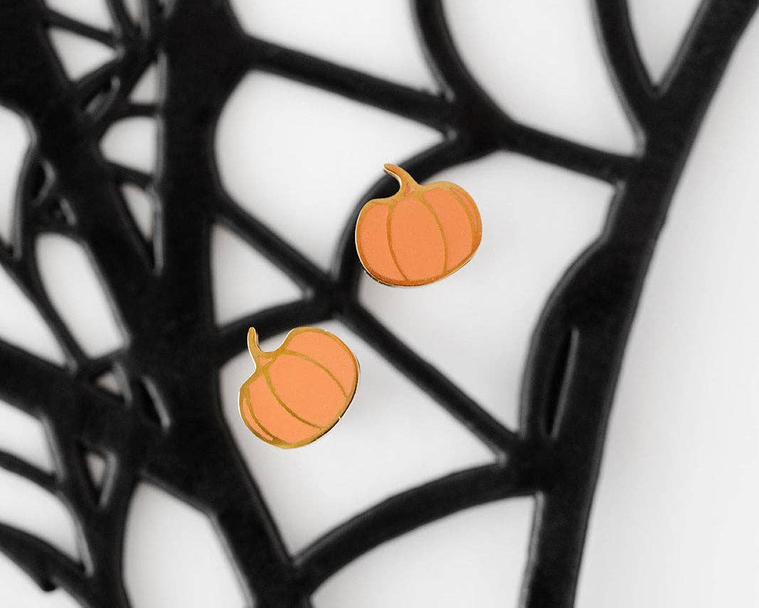Pumpkin Stud Earrings