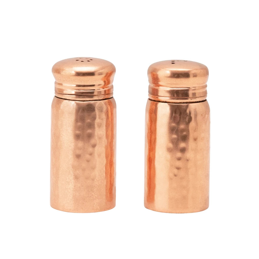 Hammered Salt and Pepper Shakers, Set of 2