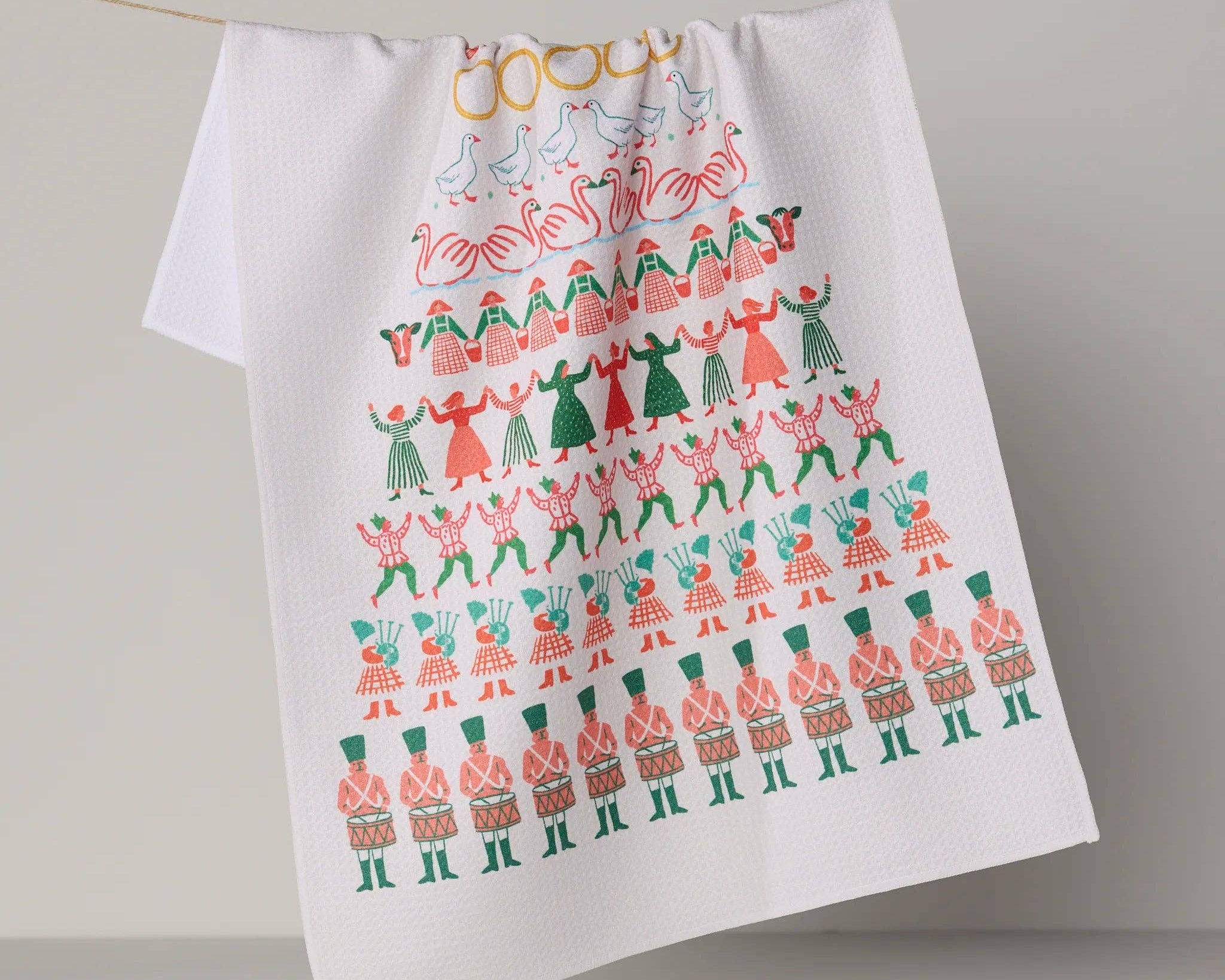 Counting Christmas Tea Towel