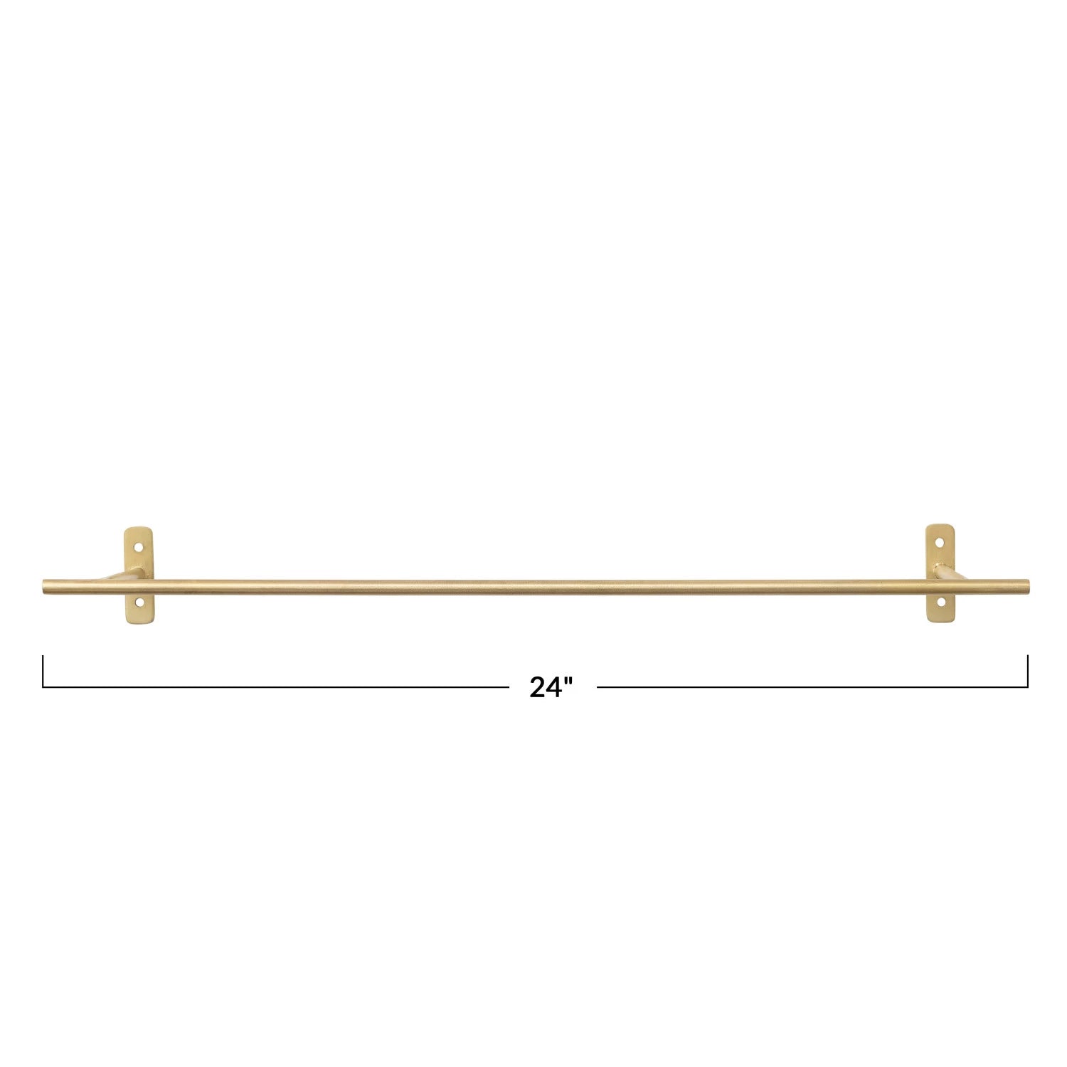 Metal Wall Rod, Matte Gold Finish