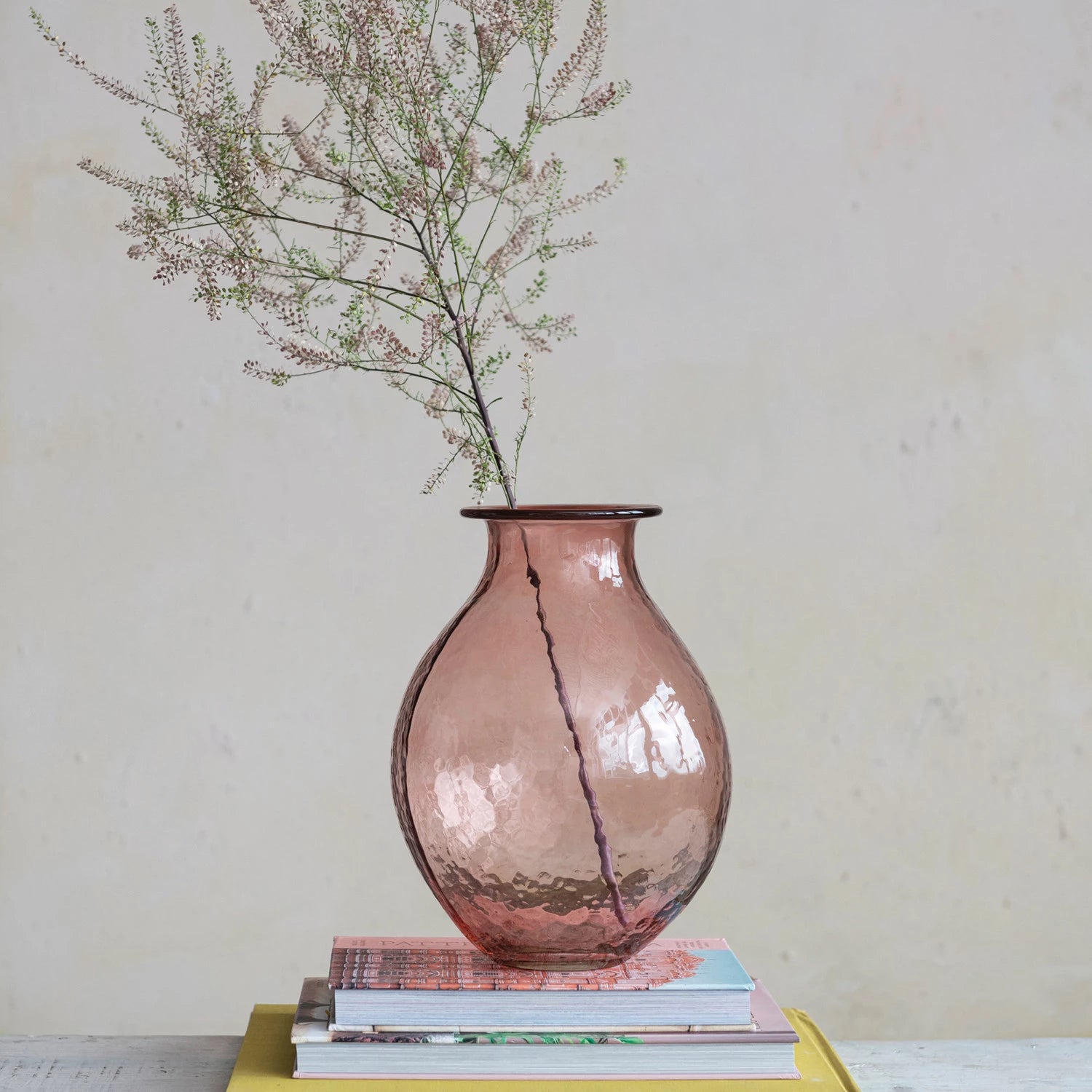 Glass Vase, Rose Color