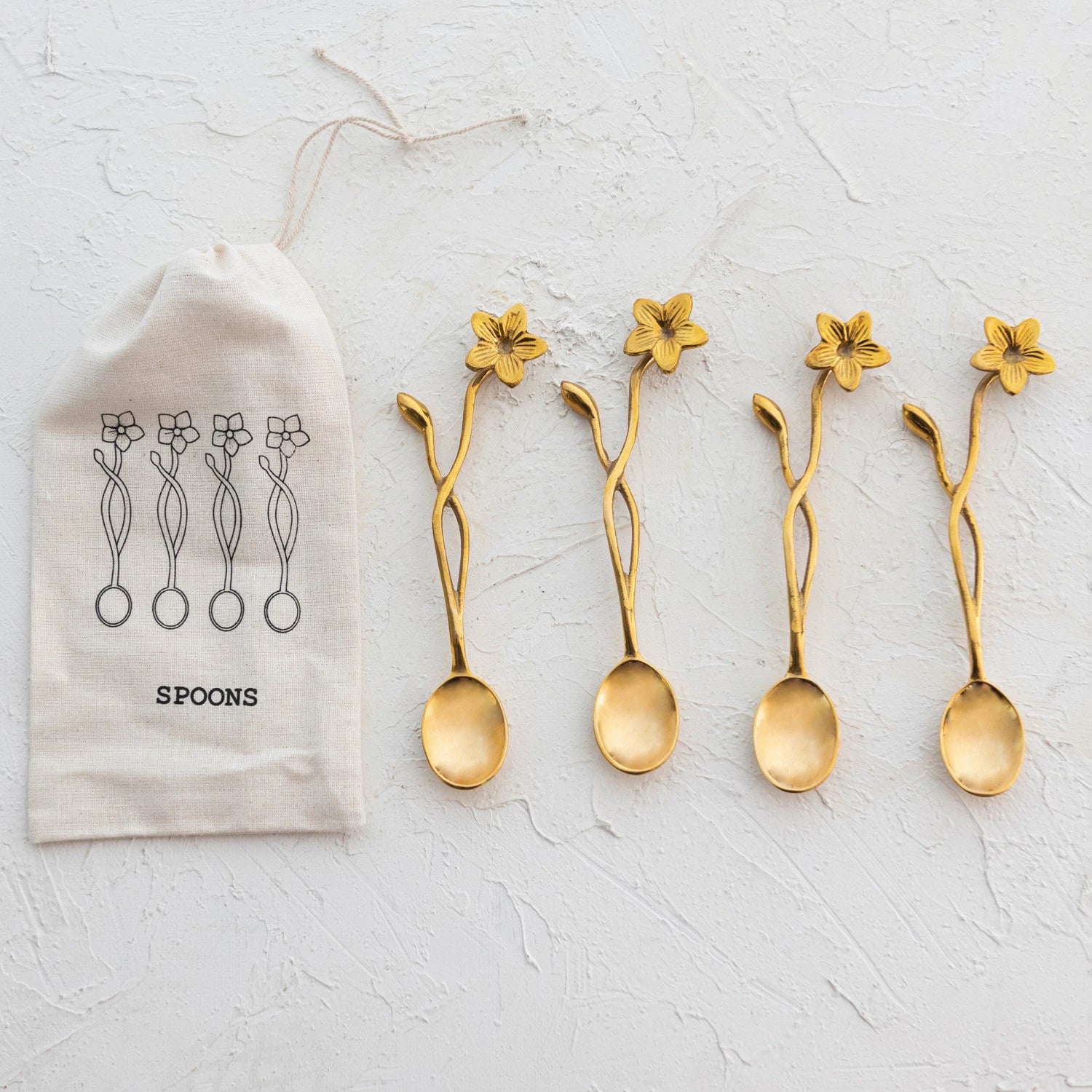 Brass Spoons package of 4