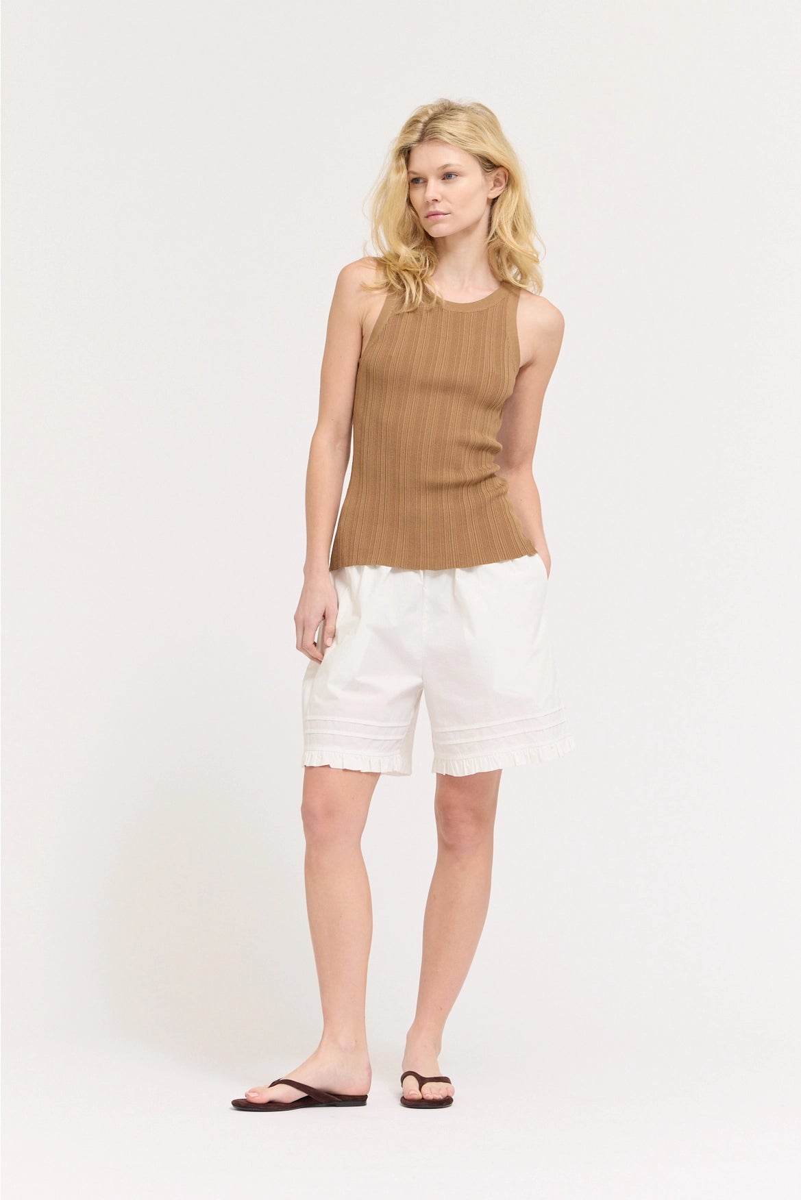 Ruffle Pleat Shorts