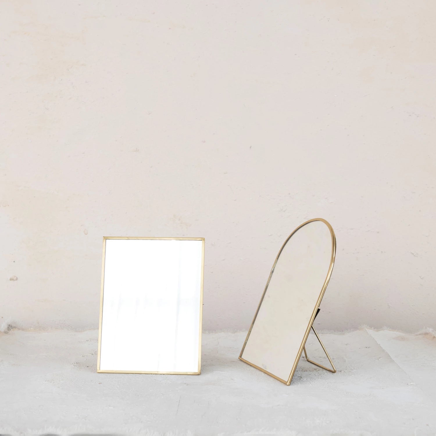 Brass Standing Mirror