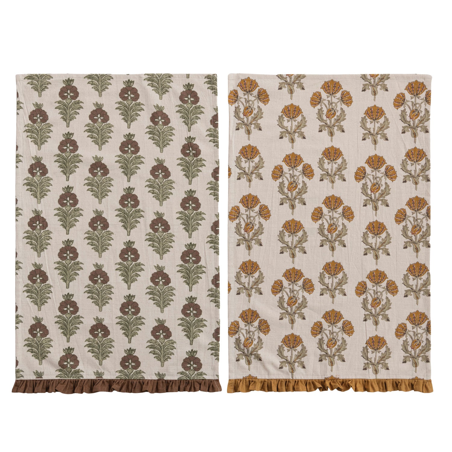Botanical Ruffle Tea Towel