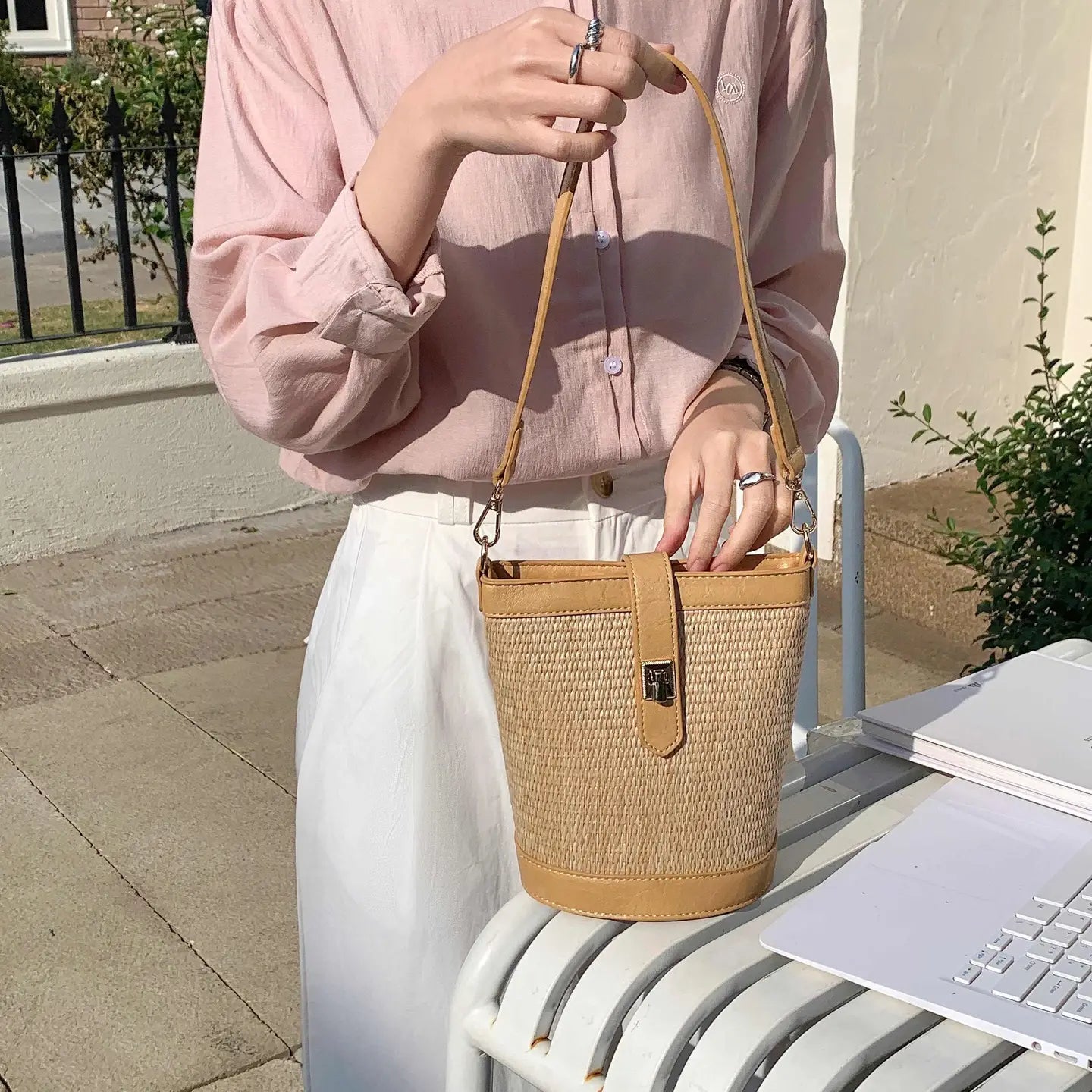 Straw Shoulder/Crossbody Bag