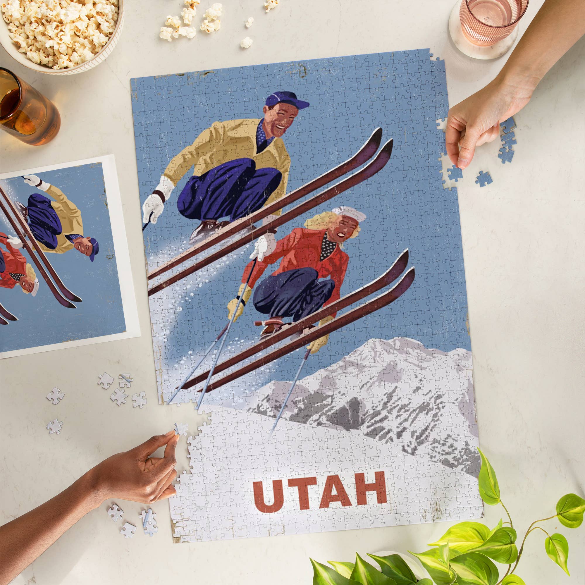 Utah Vintage Skiers Puzzle