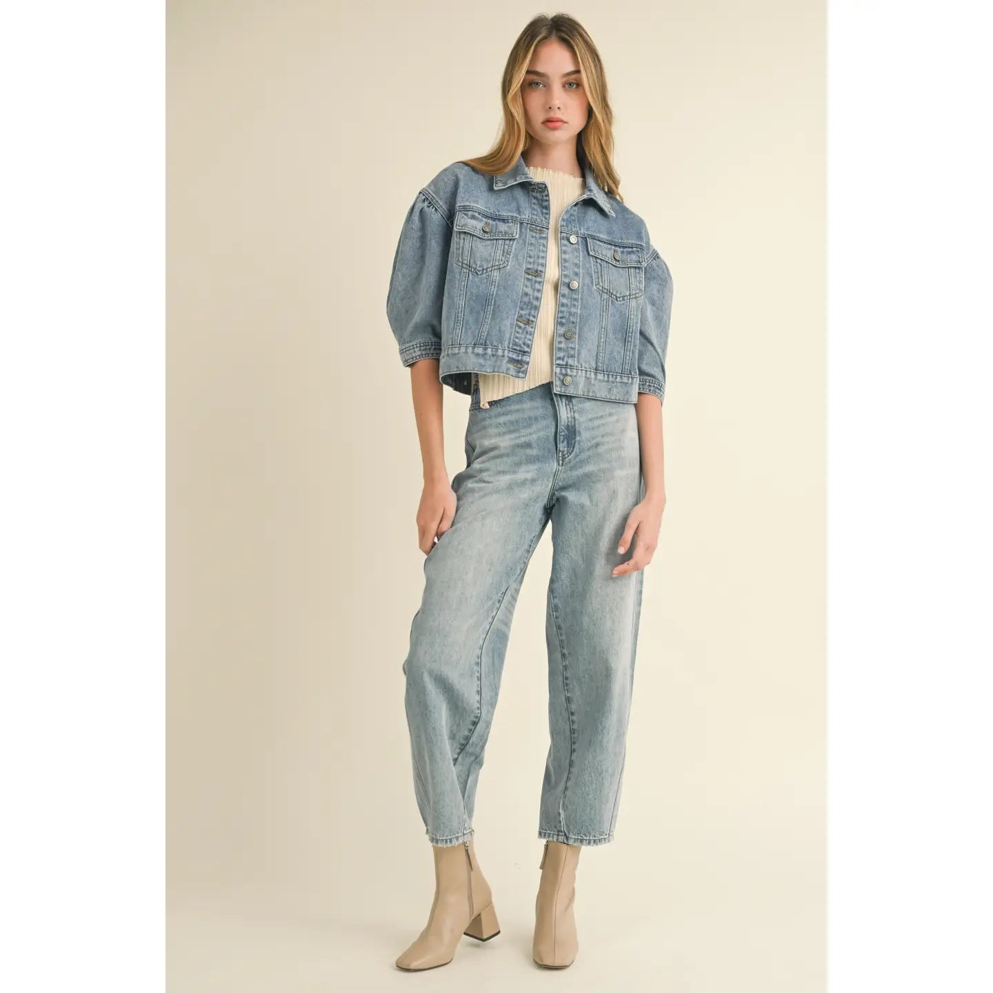 Barrel Denim Pants