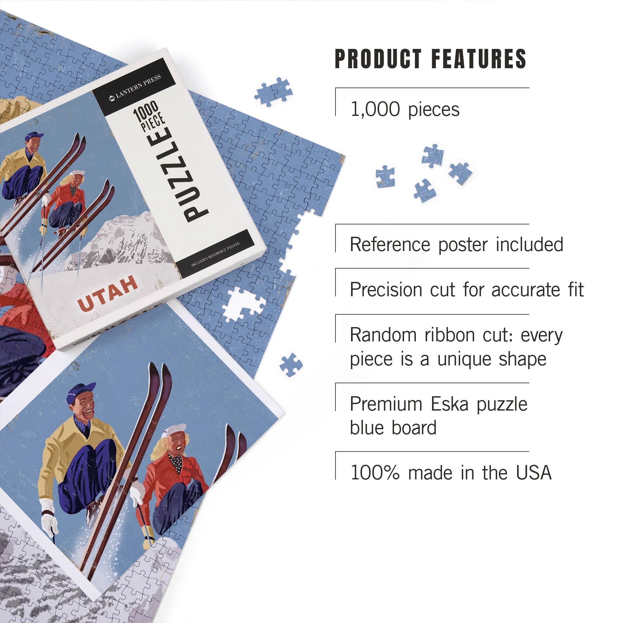 Utah Vintage Skiers Puzzle