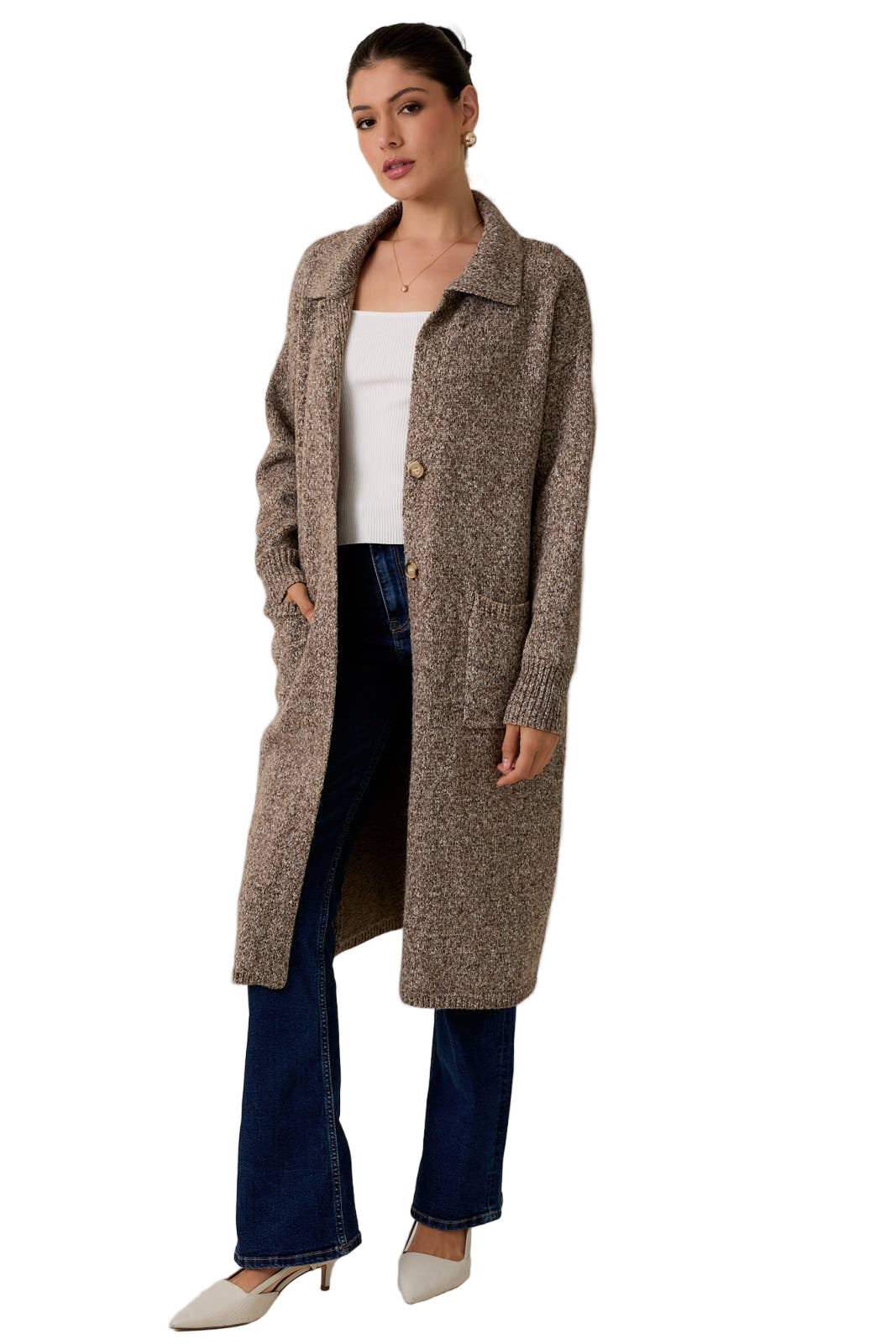 Collared Maxi Cardigan